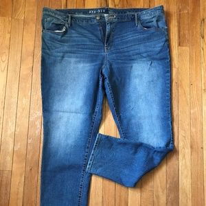 Target brand AVA & VIV faded wash jeans